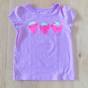 Circo Purple T-Shirt w/ Neon Pink Strawberries🍓💕
